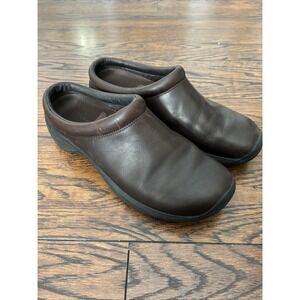 Merrell Encore Nova Slip On Shoes Mules Womens Bespoke Brown Size 9 Leather EUC